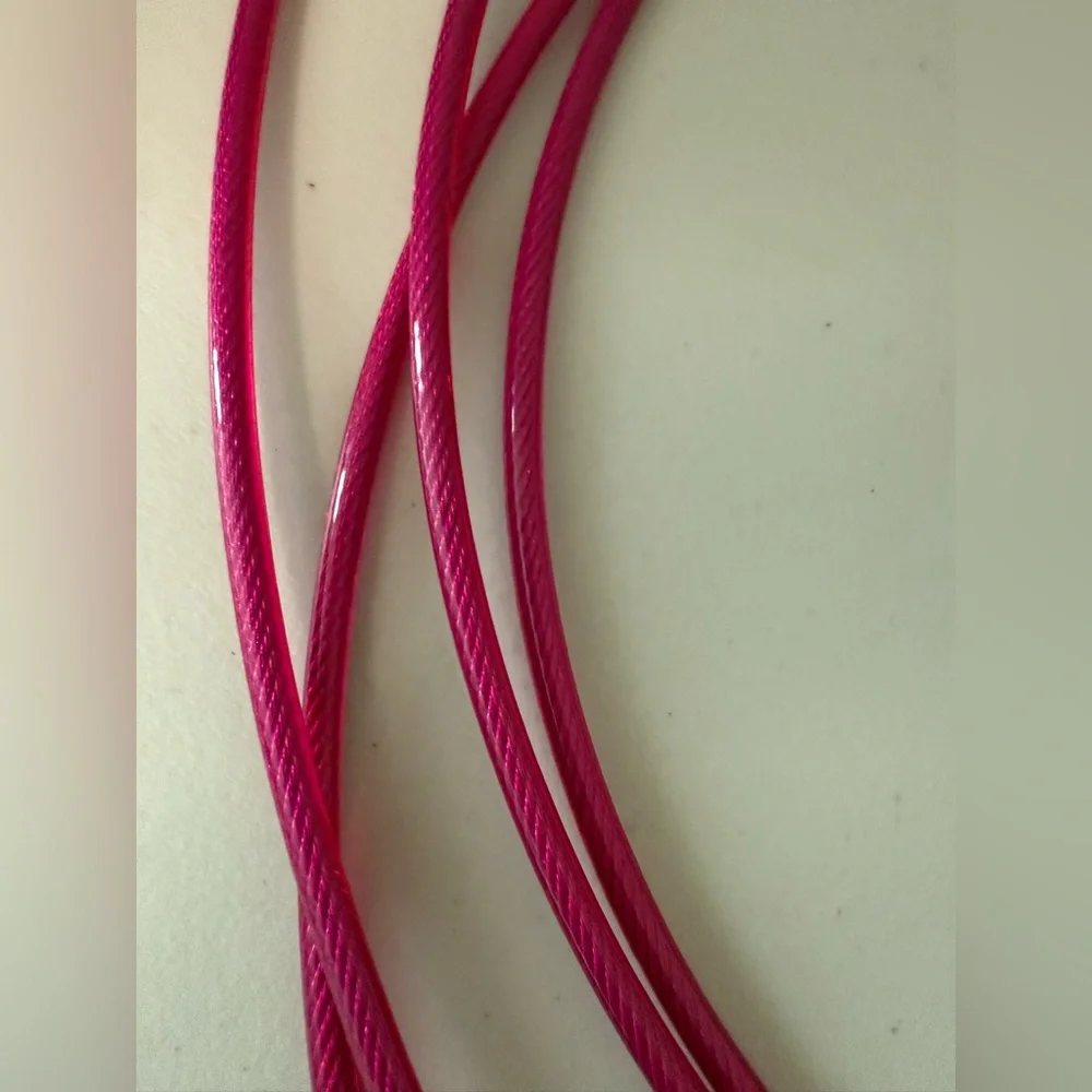 Pink Dog Tie-Out Cable with Metal Clips